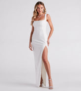 Savannah Formal Crepe Long Dress