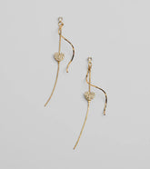Show Love Heart Rhinestone Twist Earrings