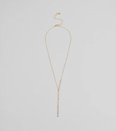 Dainty Sparkle Rhinestone Lariat Necklace