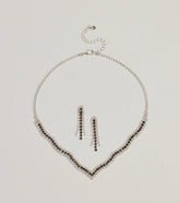 Cover Me In Luxe Colored Rhinestone Necklace Set
