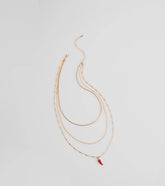 Like This Spice Chili Charm Layered Necklace