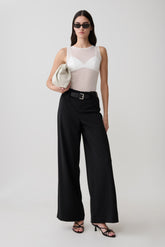 Arlo Wide Leg Suiting Trouser - Black