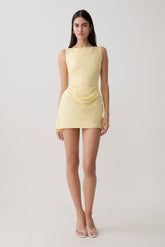 Bexley Draped Mini Dress - Butter
