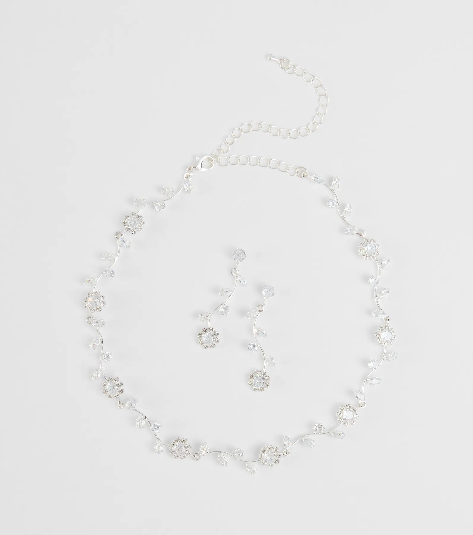 Floral Beauty Necklace And Earrings Set